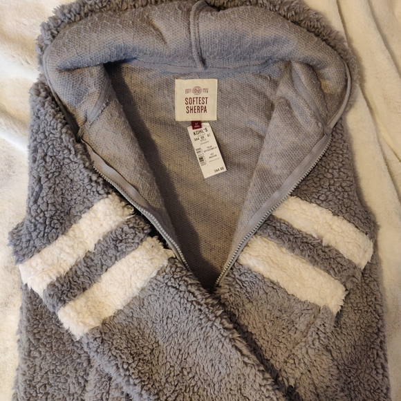 PINK Victoria's Secret Tops - NWT Sherpa Zip Up Jacket Hoodie Sherling Teddy